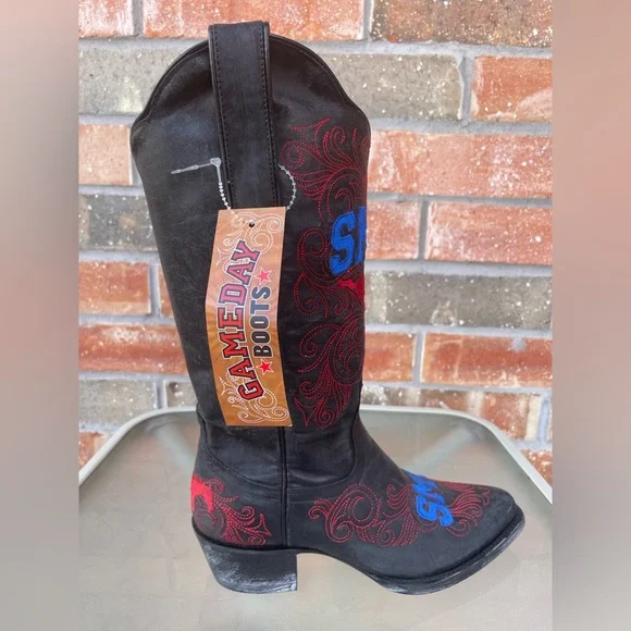 SMU Mustangs Gameday Cowboy Boots - Picture 5 of 7